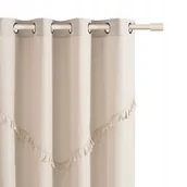 Zasłony - Zasłona gotowa 140x250 na przelotkach Chloe beżowa - miniaturka - grafika 1