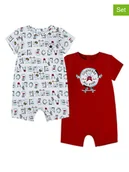 Pajacyki dla niemowląt - Converse Rampersy (2 szt.) w kolorze biało-czerwonym - miniaturka - grafika 1