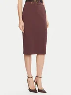 Spódnice - Elisabetta Franchi Spódnica ołówkowa GO-137-56E2-V320 Bordowy Regular Fit - miniaturka - grafika 1