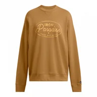 Bluzy damskie - Damska bluza dresowa nierozpinana bez kaptura Under Armour Project Rock W Hwt Crew Tools - brązowa - UNDER ARMOUR - miniaturka - grafika 1