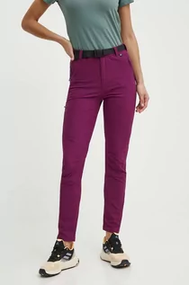 Spodnie sportowe damskie - Viking spodnie outdoorowe Expander damskie kolor fioletowy - grafika 1