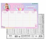Szkolne artykuły papiernicze - Plan lekcji z tabliczką mnożenia Barbie 25szt - miniaturka - grafika 1