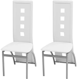 Zestaw 2 białych nowoczesnych krzeseł - Loro - Krzesła - miniaturka - grafika 1