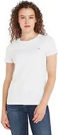 Koszulki i topy damskie - Tommy Hilfiger T-shirt damski Heritage Crew Neck Tee z okrągłym dekoltem, CLASSIC WHITE, XS - miniaturka - grafika 1