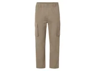 Spodnie męskie - LIVERGY® Spodnie cargo męskie z bawełną (Beżowy, L (52/54)) - miniaturka - grafika 1