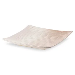 Patera Dekoracyjna Ceramiczna Edna 27X27X5 Kremowa - Tace i patery - miniaturka - grafika 1