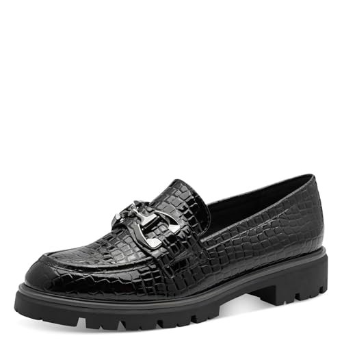 Marco Tozzi Damskie kapcie 2-24700-43, czarne pat, STR, 39 EU, Black Pat Str, 39 EU