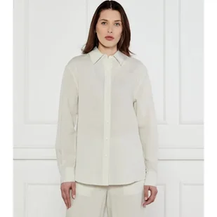 Calvin Klein Koszula Regular Fit z dodatkiem lnu - Koszule damskie - miniaturka - grafika 1