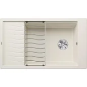 Zlewozmywaki - Zlewozmywak granitowy BLANCO Elon XL 8 S Silgranit Delikatny biały + kratka ociekowa 527072 - miniaturka - grafika 1