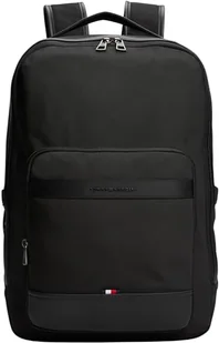 Tommy Hilfiger Męski plecak podróżny TH NYLON AM0AM13469 plecak, czarny (czarny), OS, czarny (czarny), rozmiar uniwersalny - Plecaki - miniaturka - grafika 1