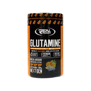 REAL PHARM Glutamine - 500g - Orange - Antykataboliki - Glutamina - miniaturka - grafika 1
