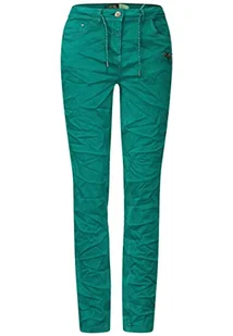 Cecil damskie spodnie bawełniane slim, Głęboki szmaragd zielony, 33W / 30L - Spodnie damskie - miniaturka - grafika 1