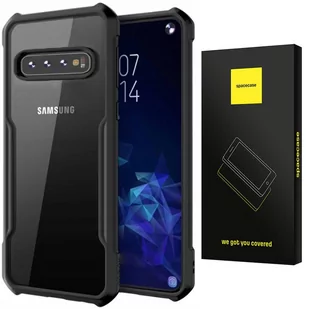 Etui Pancerne Spacecae Beetle Przezroczyste Plecki Case Pokrowiec Obudowa Galaxy S10+ Czarny - Etui i futerały do telefonów - miniaturka - grafika 1
