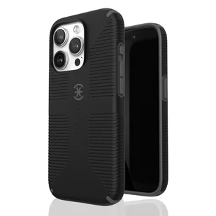 Speck Etui na iPhone'a 15 Pro - stworzone dla MagSafe, uchwyt chroniący przed upadkiem - odporne na zarysowania, miękkie w dotyku, etui na telefon 6,1 cala - uchwyt CandyShell czarny/szary łupek - Etui i futerały do telefonów - miniaturka - grafika 1