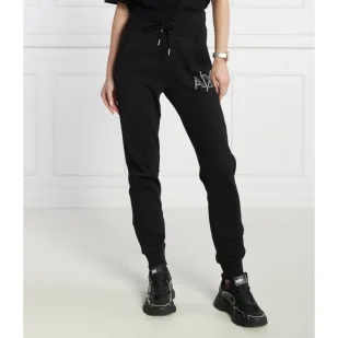 Armani Exchange Spodnie dresowe | Slim Fit - Dresy damskie - miniaturka - grafika 1