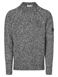 Calvin Klein - Sweter męski, czarny|biały - Swetry męskie - miniaturka - grafika 1