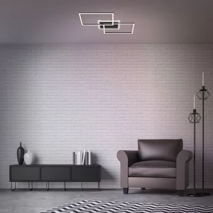 Briloner Lampa sufitowa LED Frame 2-punktowa, CCT, czarna - Lampy sufitowe - miniaturka - grafika 1