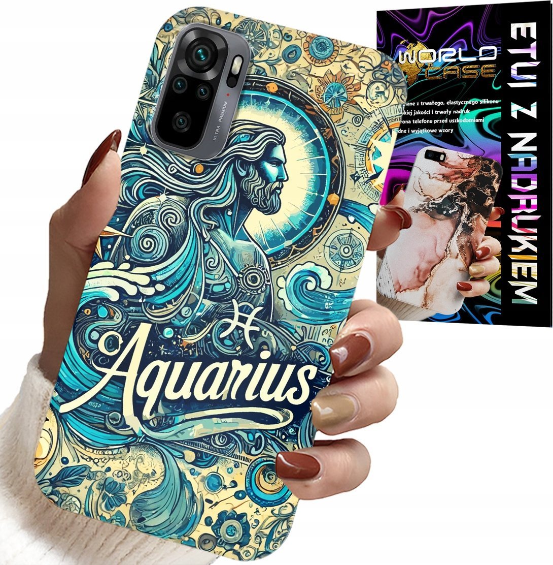 ETUI DO XIAOMI NOTE 10 / 10S - ZNAK ZODIAKU, WODNIK, ASTRONOMIA PLECKI