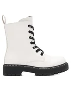 Buty dla dziewczynek - DeeZee Trzewiki CS5587-16 Biały - miniaturka - grafika 1