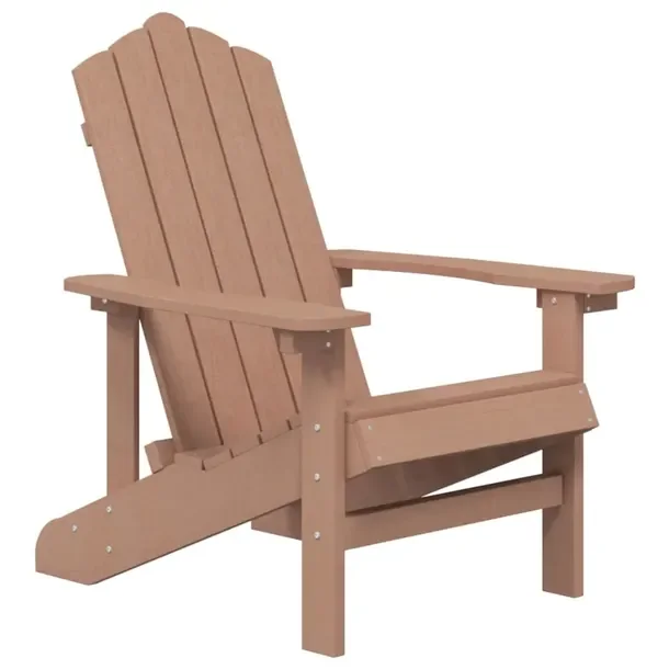 Krzesło ogrodowe Adirondack brązowe, HDPE, 73 x 83 x 92 cm