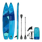 Deski SUP i akcesoria - Deska SUP AQUASTIC Touring 12'6" niebieska AQS-SUP005 - miniaturka - grafika 1