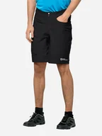 Spodnie sportowe męskie - Męskie spodenki dresowe Jack Wolfskin Tourer Shorts M 1507231-6000 46 Czarne (4064993142686) - miniaturka - grafika 1