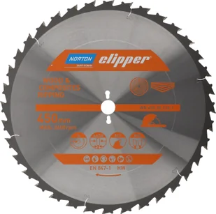Symantec Norton Cutting disc 450x4.4/3.0x30 Z36 Norton CLIPPER PRO WOOD RIPPING - Tarcze do pił - miniaturka - grafika 1