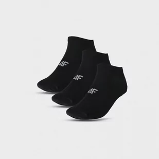 Męskie skarpetki niskie (3-pack) 4F 4FWMM00USOCM277 - czarne - Skarpetki męskie - miniaturka - grafika 1