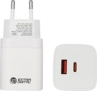 Ładowarka Extra Digital Kroviklis EXTRA DIGITAL GaN USB Type-C, USB Type-A: 45W, PPS SC230327