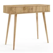 Biurka - Skandynawska konsola toaletka boho dąb craft złoty P9-A48 - miniaturka - grafika 1
