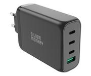 Ładowarki do telefonów - Silver Monkey Ładowarka sieciowa GaN 130W USB-C PD + USB 3.0 QC B - miniaturka - grafika 1