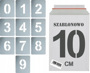 Szablony malarskie wielorazowe Cyfry 10cm zestaw 10szt. - Zestawy piśmiennicze - miniaturka - grafika 1