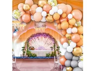 Balony i akcesoria - Zestaw balonów do girlandy morelowo-szary - 105 szt. - miniaturka - grafika 1