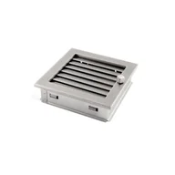 Akcesoria kominkowe - KRATKA KOMINKOWA MODERN Z ŻALUZJĄ INOX 20x20CM - miniaturka - grafika 1