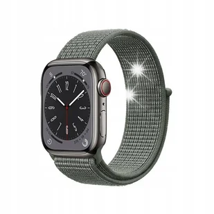 PASEK CRONG NYLON DO APPLE WATCH 4/5/6/7/SE/8/9/ULTRA 44/45/49MM ZIELONY - Akcesoria do smartwatchy - miniaturka - grafika 1