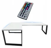 Biurka gamingowe - Biurko Gamingowe Narożne Loftowe Metalowe 180X120 Led Rgb - miniaturka - grafika 1