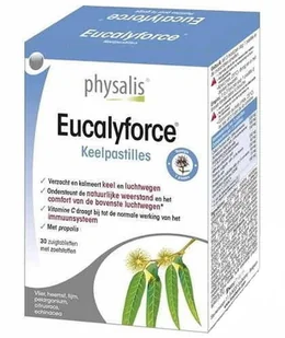 EUCALYFORCE (PASTYLKI DO SSANIA NA GARDŁO Z EUKALIPTUSEM) 30 PASTYLEK - PHYSALIS - Suplementy naturalne - miniaturka - grafika 2