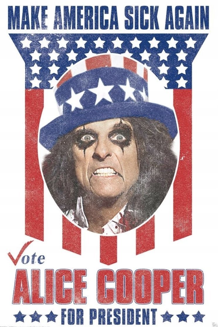 PODKŁADKA POD MYSZ Nadruk 22x18 cm ALICE COOPER - FOR PRESIDENT Prezent