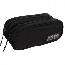 Patio Piórnik saszetka podwójna Coolpack Clever ARMY BLACK - Piórniki - miniaturka - grafika 1