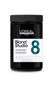 Farby do włosów i szampony koloryzujące - Loreal blond studio lightening powder puder dekoloryzujący z pro keratyną 500g - miniaturka - grafika 1