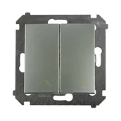 Wyłączniki światła i elektryczne - Simon Włącznik schodowy podwójny 54 srebrny - miniaturka - grafika 1