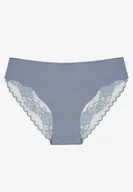Majtki damskie - Jasnoniebieskie Majtki Bezszwowe Figi Ozdobione Koronką Zeiella - miniaturka - grafika 1