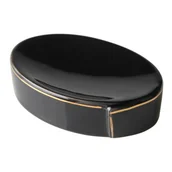 Mydelniczki i dozowniki mydła - Mydelniczka Fold 12 x 8 x 2 cm czarno-złoty - miniaturka - grafika 1