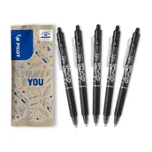 Długopisy - Zestaw 5x PILOT Frixion Clicker Ball 0,7 czarny - miniaturka - grafika 1