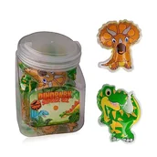 Kosmetyki kąpielowe dla dzieci - Accentra 24 x mini żel pod prysznic "Dinopark Adventure" 2 dinozaury ocenione 50ml w słoiku cukierków, nagroda loterii, przysługi imprezowe, przyjęcie urodzinowe dla dzieci, pakiet luzem - miniaturka - grafika 1