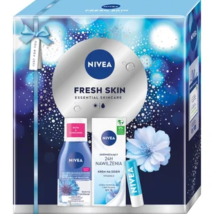 Nivea zestaw Fresh Skin: Krem do twarzy + Balsam do ust + Płyn micelarny - Zestawy kosmetyków damskich - miniaturka - grafika 1