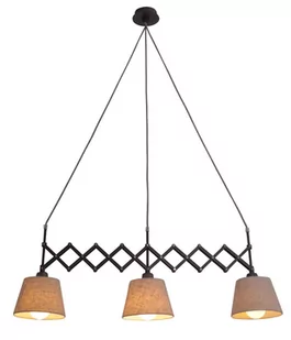 Näve Tekstylna lampa wisząca Adrienne 3-punktowa - Lampy sufitowe - miniaturka - grafika 1