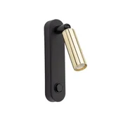 Lampy ścienne - ENZO BLACK GOLD KINKIET 1 - miniaturka - grafika 1