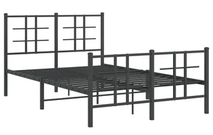 Czarne łóżko loftowe z metalu 120x200cm Gentil - Łóżka - miniaturka - grafika 1