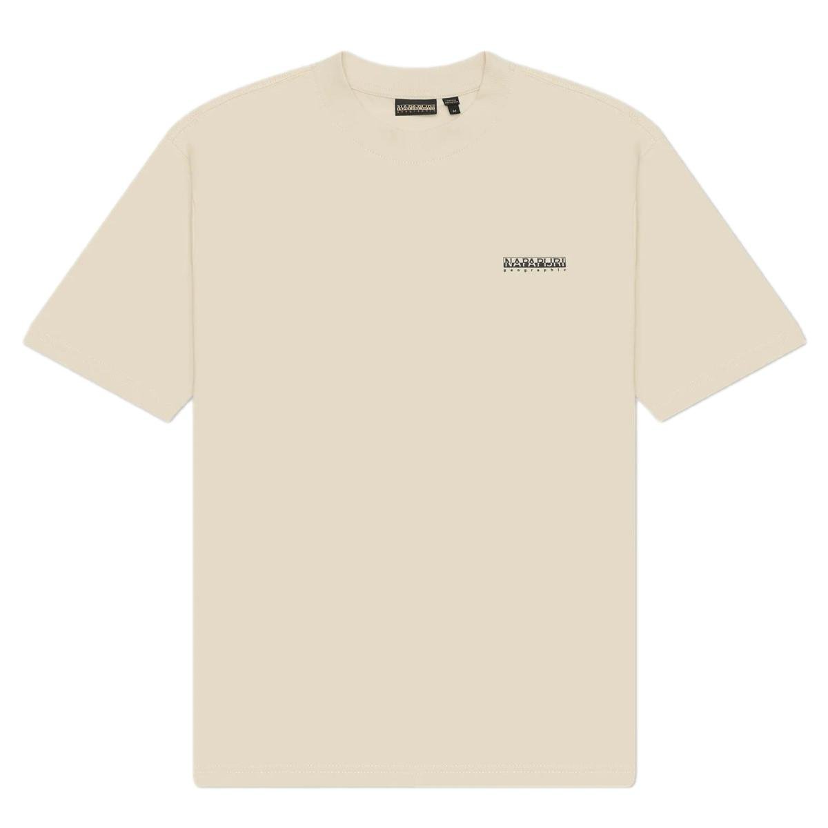Koszulka męska Napapijri NP0A88TRN1J S-SMALL BOX SS Beżowa